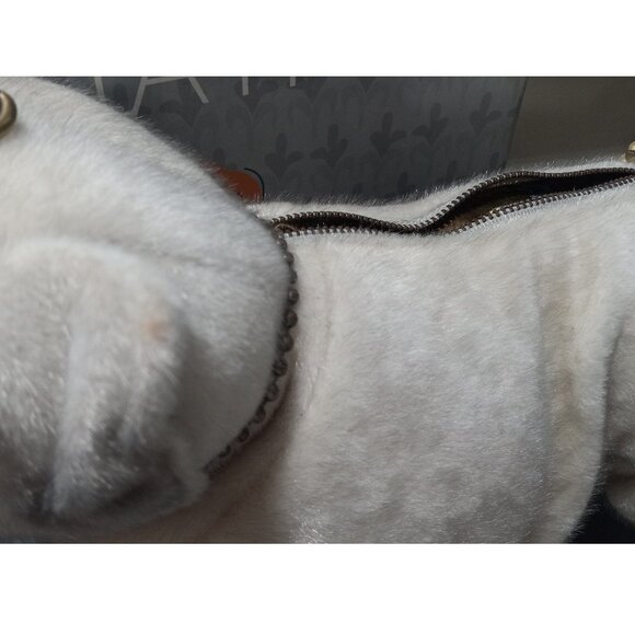 👉LAST CHANCE‼️ Vtg. Fuzzy Nation’s Poochie Pug Dog Handbag Apricot Fawn - Picture 9 of 16